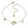 1241 Bransoletka elegancka Austrian Crystal złota cyrkonie 17+5 pozłacana 14k Xuping 